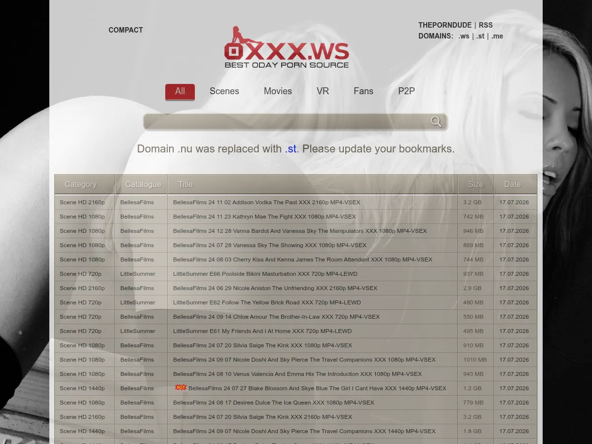 A heavily blurred, censored capture of the 0XXX homepage โ only soft shapes are visible, no explicit or readable content
