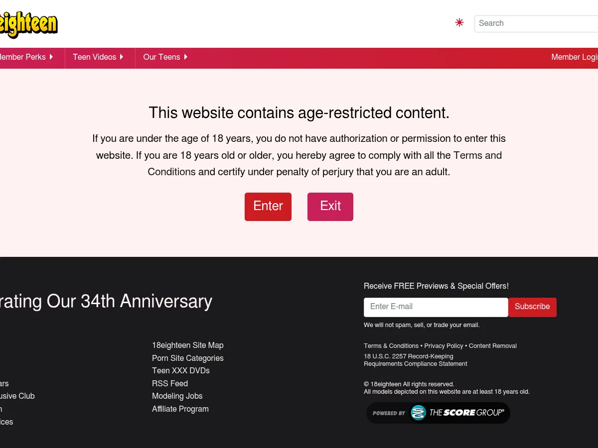 A heavily blurred, censored capture of the 18eighteen homepage โ only soft shapes are visible, no explicit or readable content