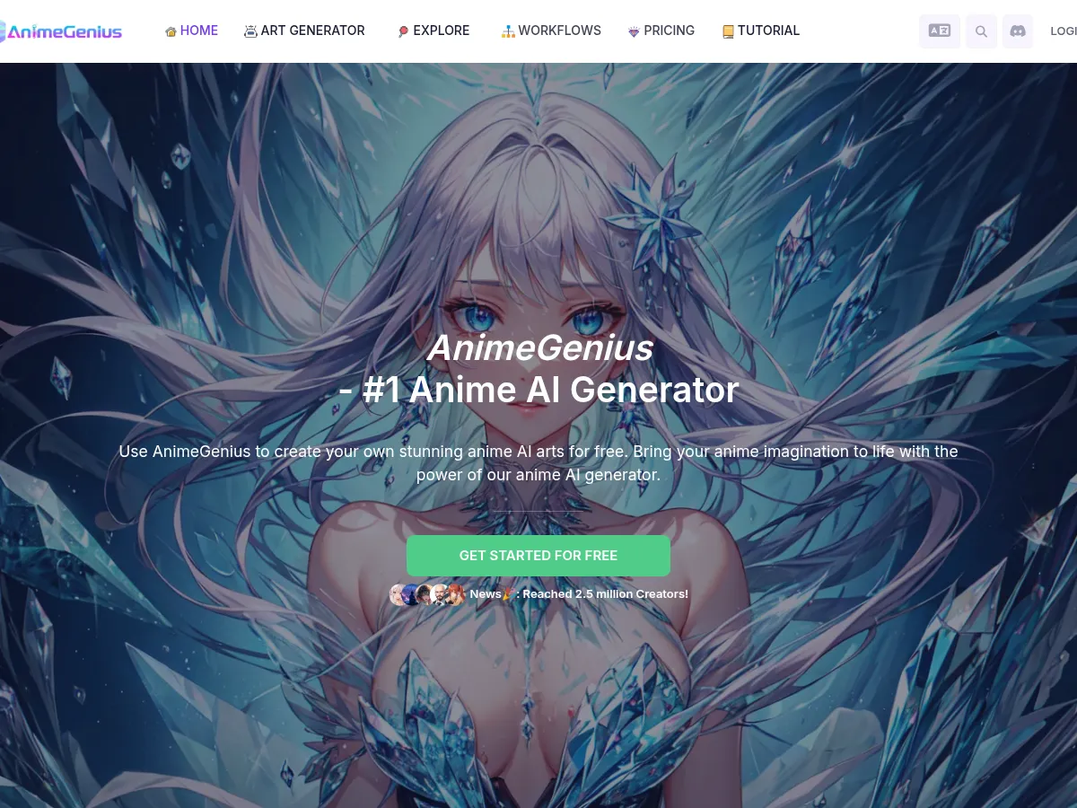 A heavily blurred, censored capture of the AnimeGenius homepage — only soft shapes are visible, no explicit or readable content