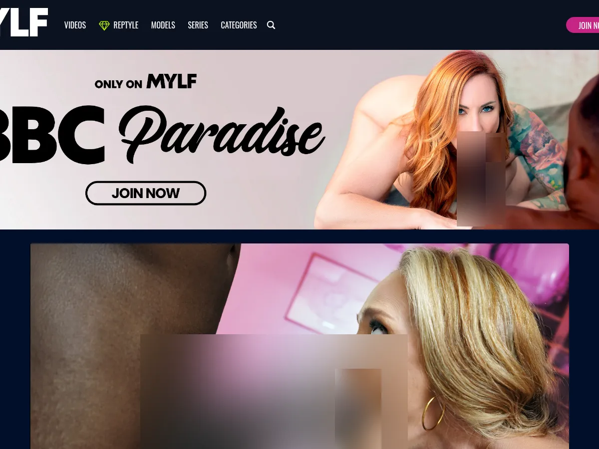A heavily blurred, censored capture of the BBCParadise homepage โ only soft shapes are visible, no explicit or readable content