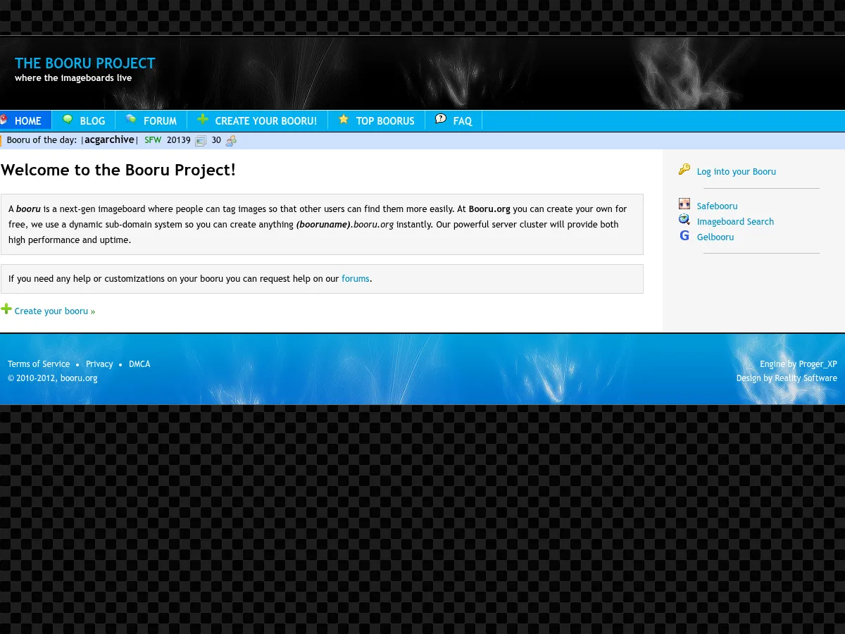 A heavily blurred, censored capture of the JoiBooru homepage — only soft shapes are visible, no explicit or readable content