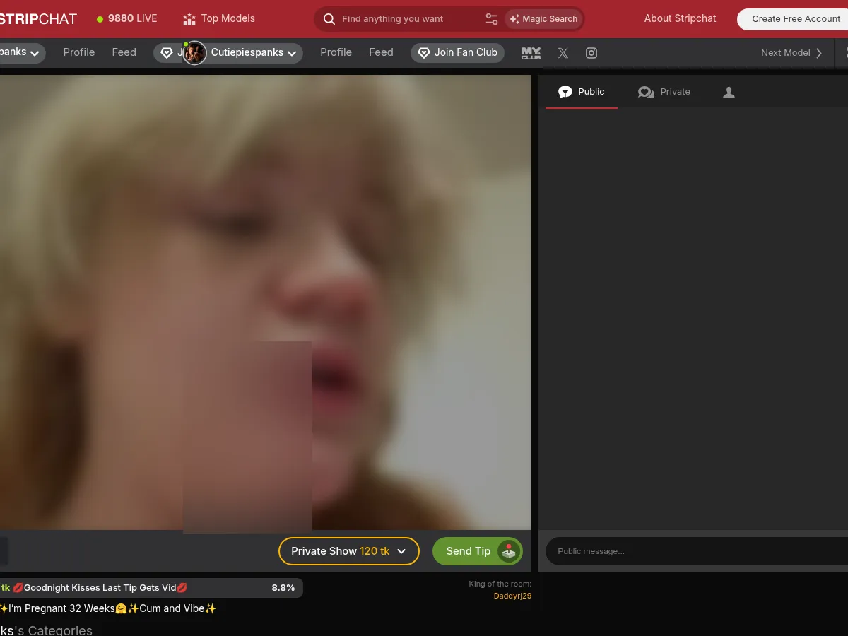 A heavily blurred, censored capture of the xKorean homepage โ only soft shapes are visible, no explicit or readable content