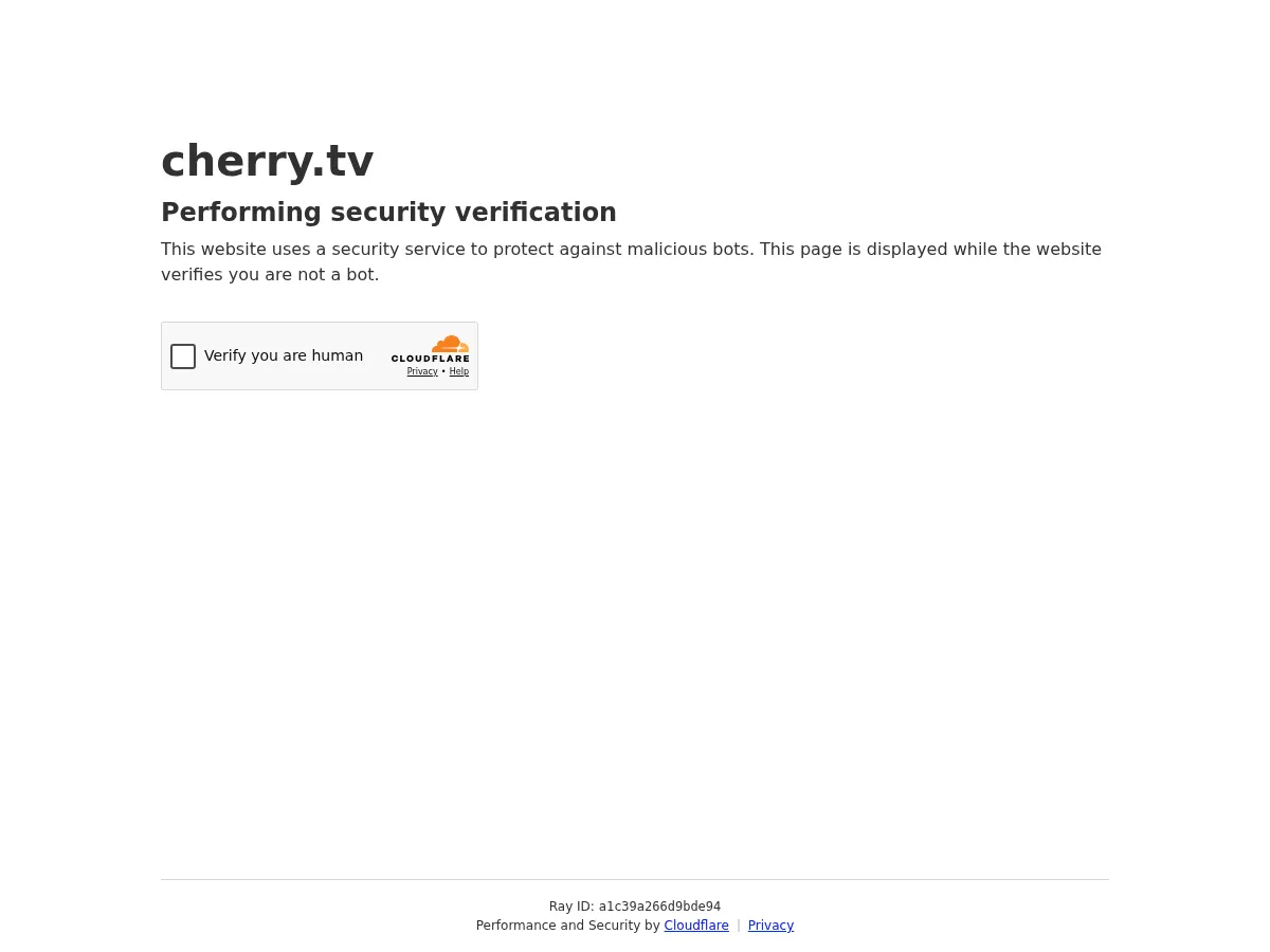 A heavily blurred, censored capture of the Cherry.tv homepage — only soft shapes are visible, no explicit or readable content