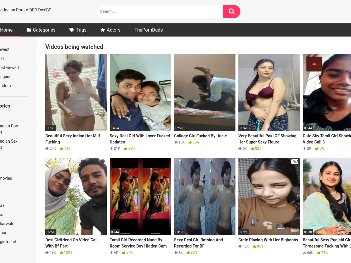 A heavily blurred, censored capture of the DesiBP.org homepage โ only soft shapes are visible, no explicit or readable content