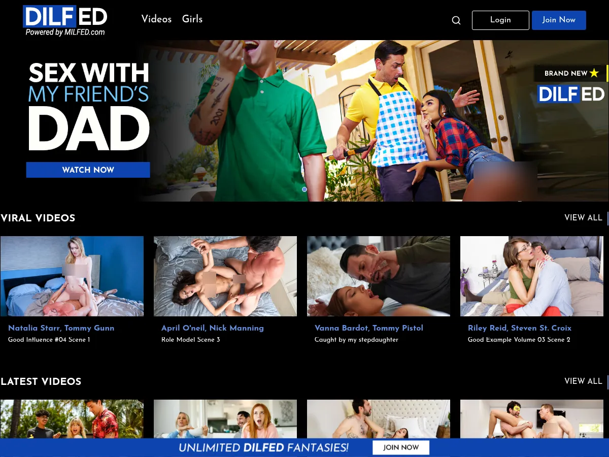A heavily blurred, censored capture of the DILFED homepage โ only soft shapes are visible, no explicit or readable content
