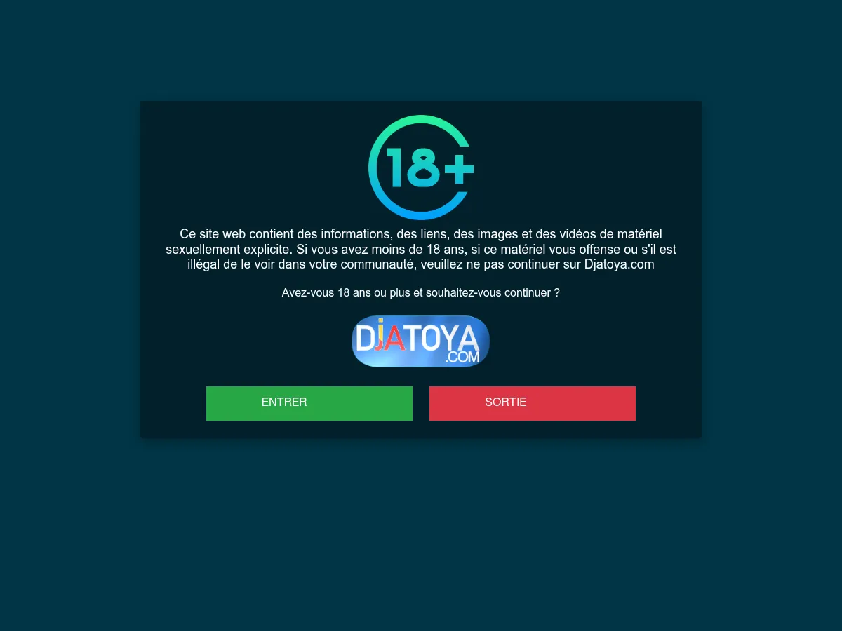 A heavily blurred, censored capture of the Djatoya homepage โ only soft shapes are visible, no explicit or readable content