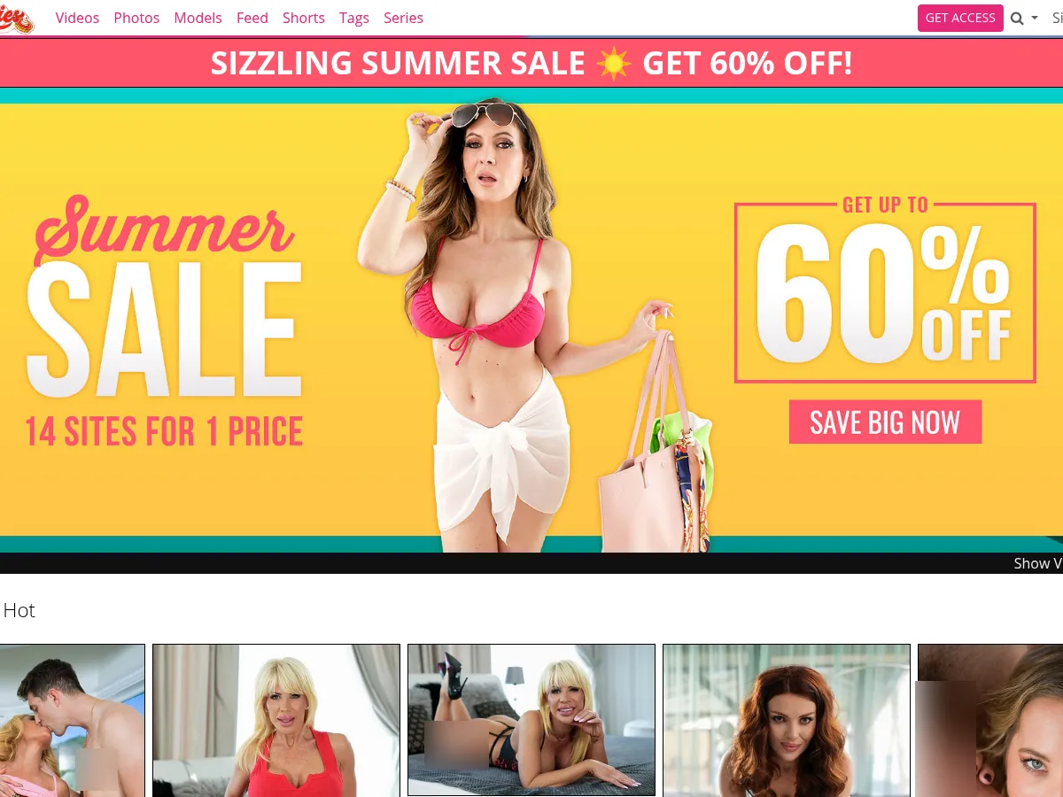 A heavily blurred, censored capture of the Double Pies homepage โ only soft shapes are visible, no explicit or readable content