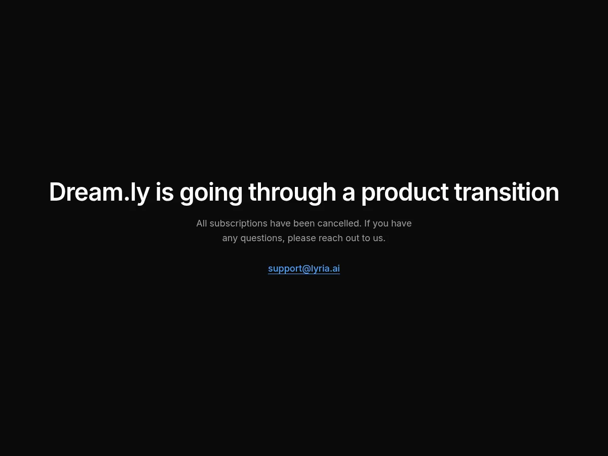 A heavily blurred, censored capture of the Dreamly homepage — only soft shapes are visible, no explicit or readable content
