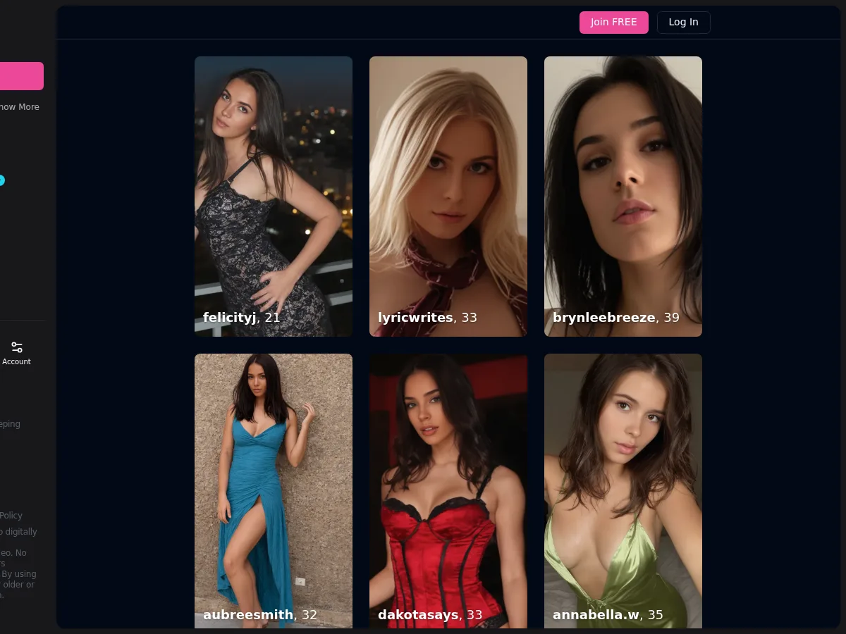 A heavily blurred, censored capture of the ErosMate homepage — only soft shapes are visible, no explicit or readable content