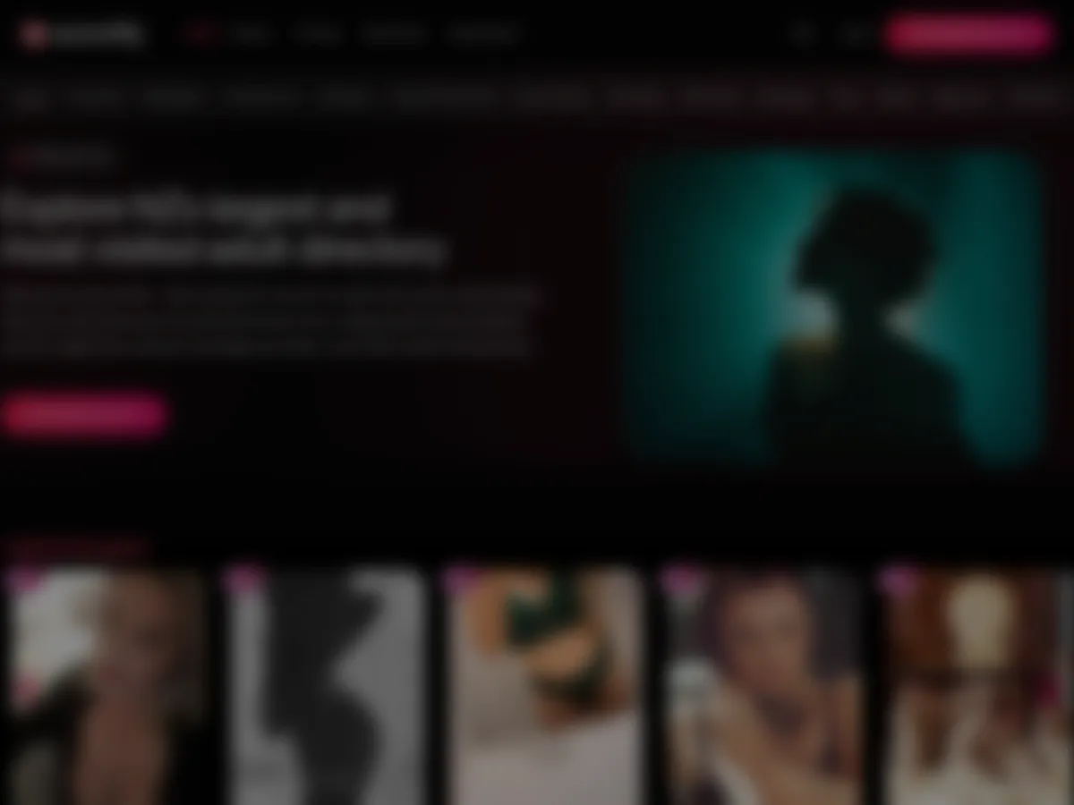 A heavily blurred, censored capture of the Escortify homepage โ only soft shapes are visible, no explicit or readable content