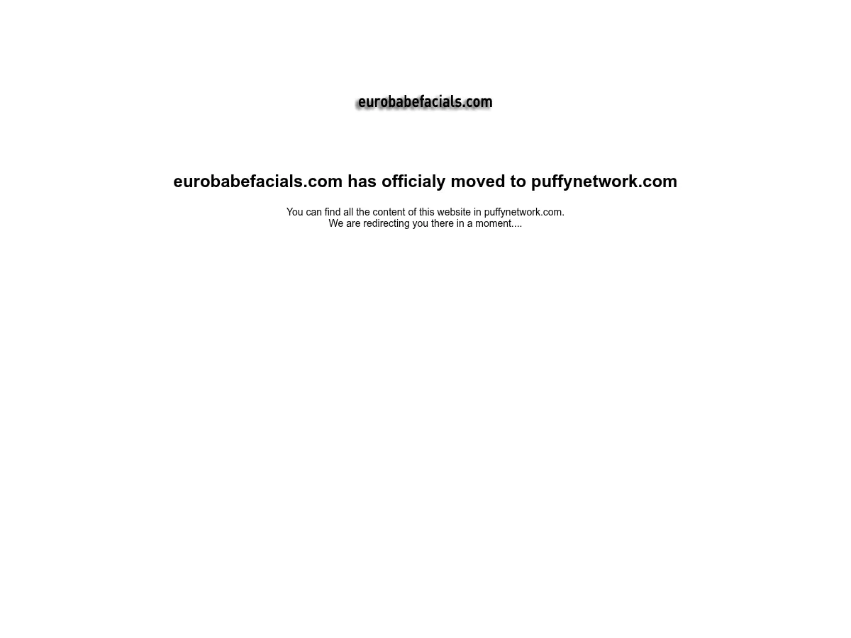 A heavily blurred, censored capture of the EuroBabeFacials homepage โ only soft shapes are visible, no explicit or readable content