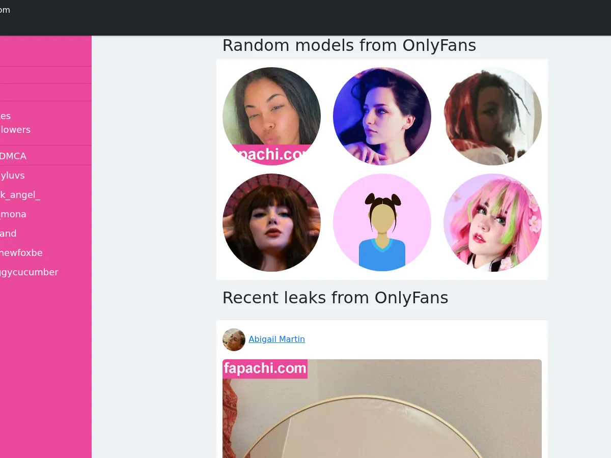 A heavily blurred, censored capture of the Fapachi homepage — only soft shapes are visible, no explicit or readable content