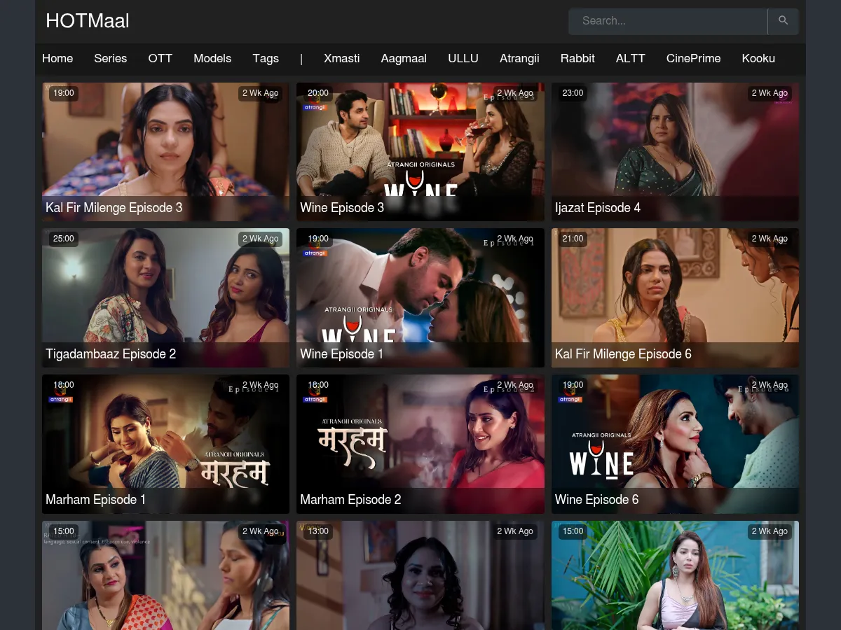A heavily blurred, censored capture of the HOTMaal.net homepage — only soft shapes are visible, no explicit or readable content
