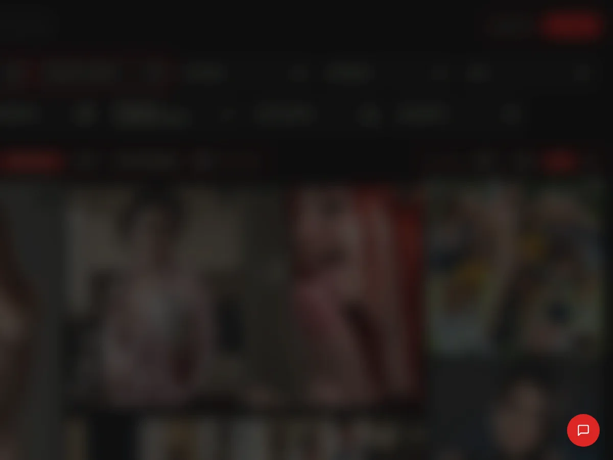 A heavily blurred, censored capture of the Imagine Red homepage — only soft shapes are visible, no explicit or readable content