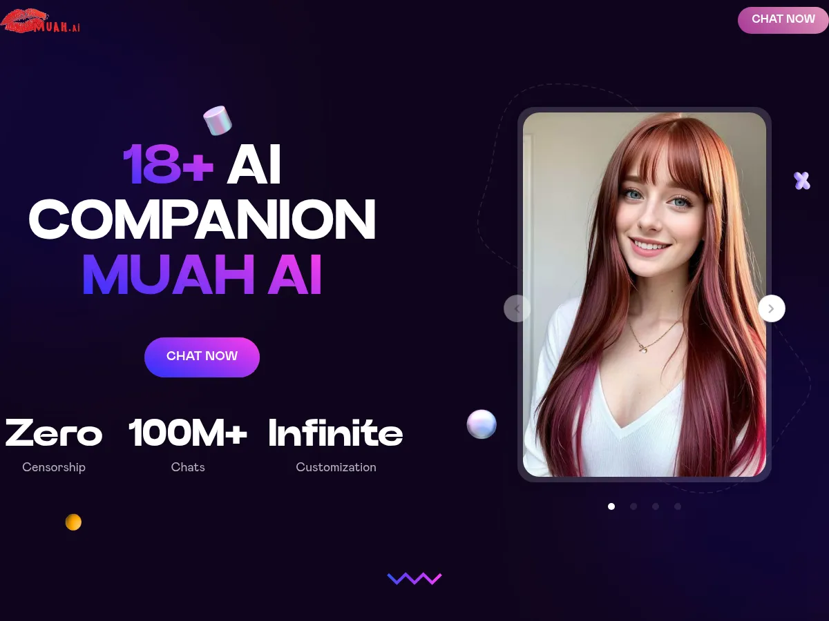 A heavily blurred, censored capture of the Muah.ai homepage — only soft shapes are visible, no explicit or readable content