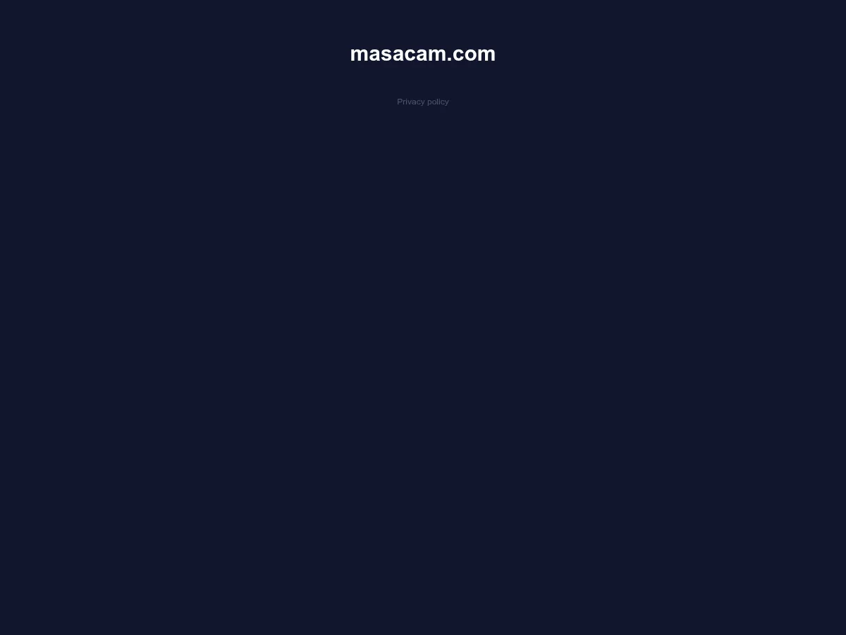 A heavily blurred, censored capture of the MasaCam homepage — only soft shapes are visible, no explicit or readable content