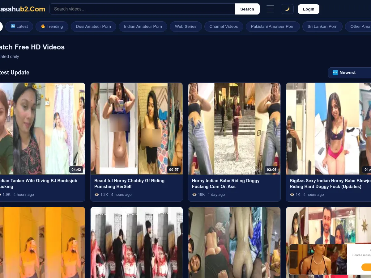 A heavily blurred, censored capture of the MasalaSeen homepage — only soft shapes are visible, no explicit or readable content