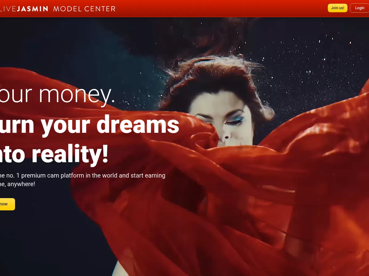A heavily blurred, censored capture of the LiveJasmin Model Center homepage — only soft shapes are visible, no explicit or readable content