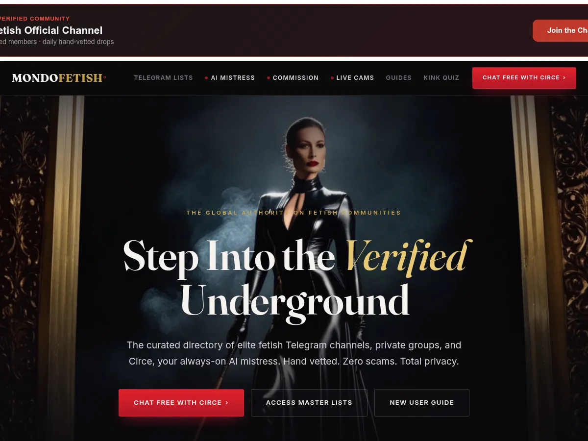 A heavily blurred, censored capture of the MondoFetish homepage — only soft shapes are visible, no explicit or readable content