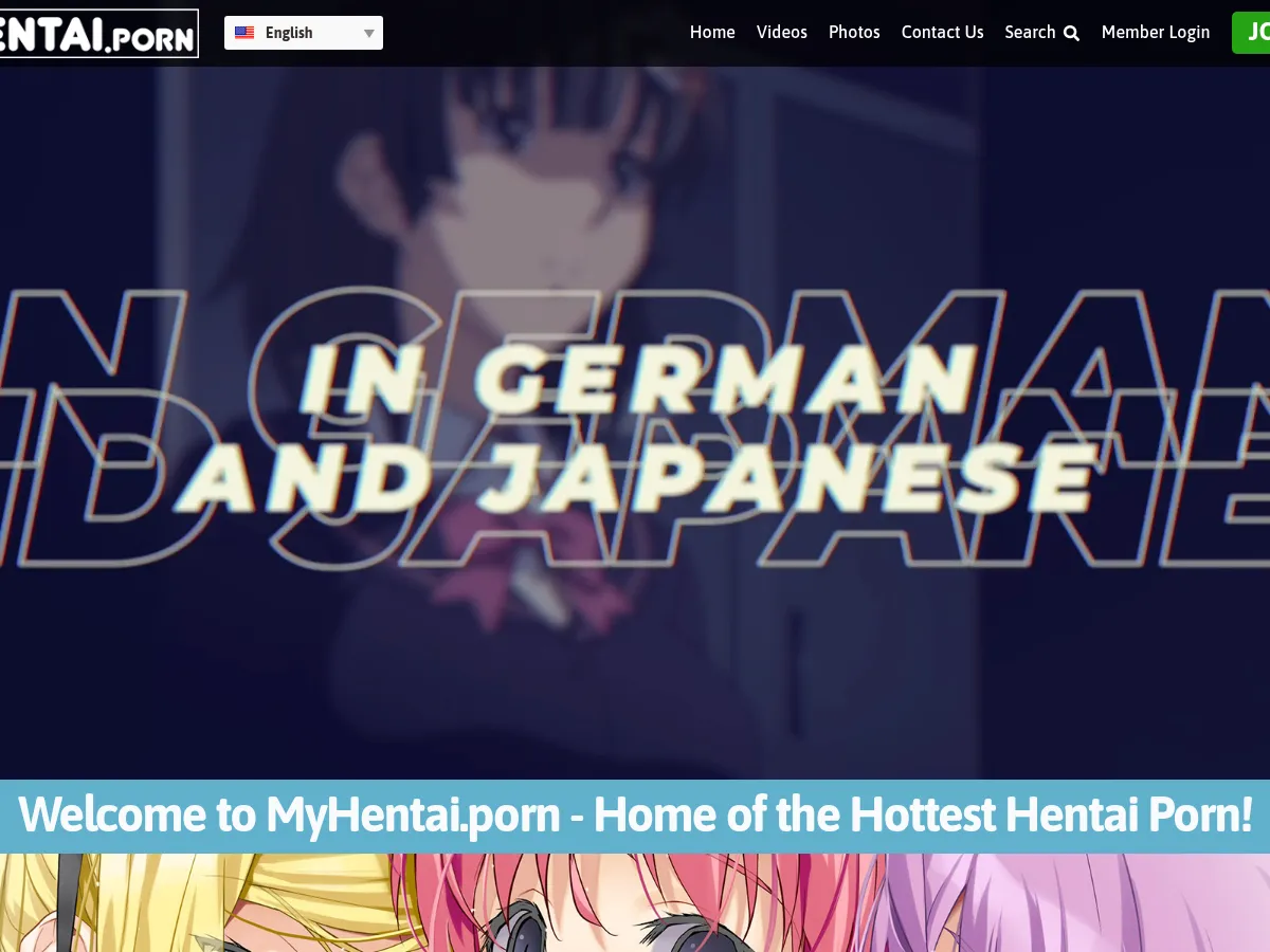 A heavily blurred, censored capture of the My Hentai Porn homepage โ only soft shapes are visible, no explicit or readable content