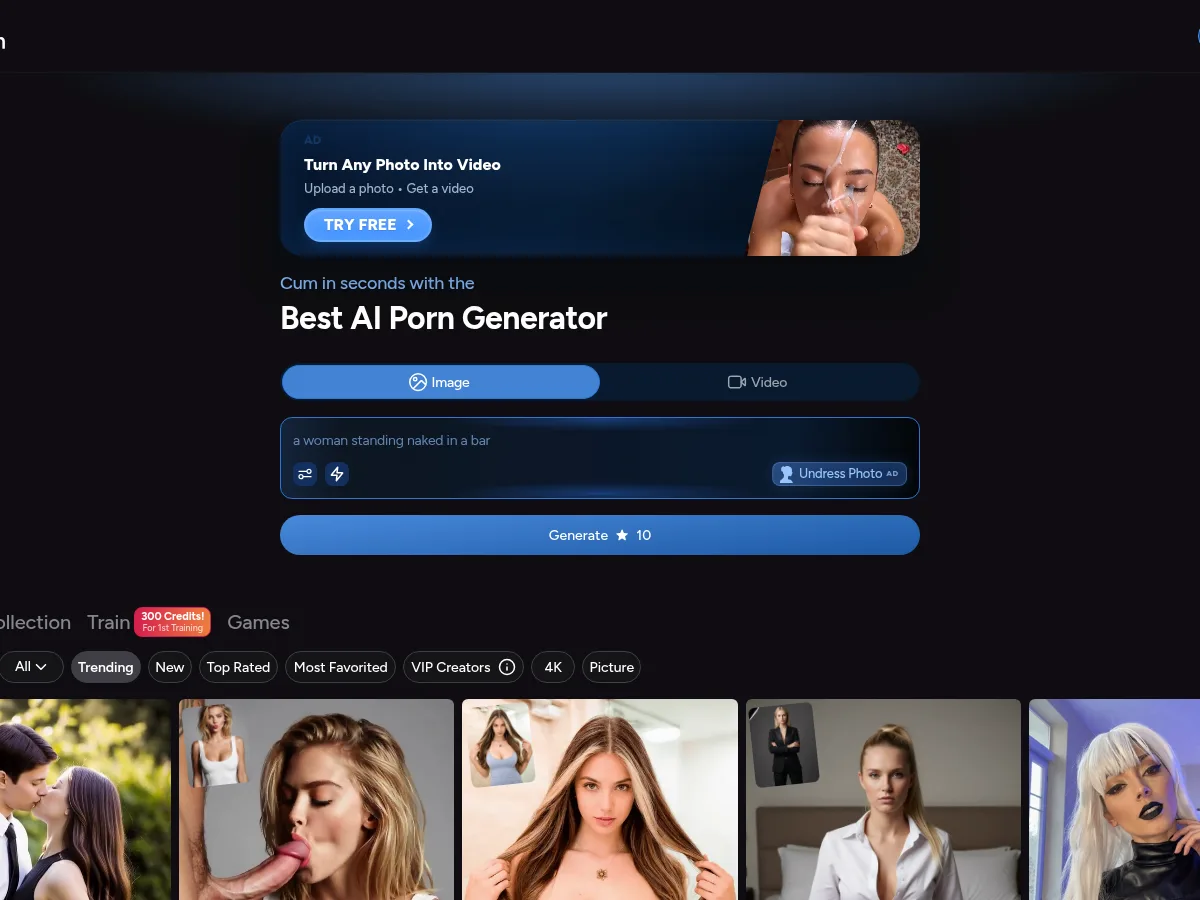 A heavily blurred, censored capture of the PlayBun homepage — only soft shapes are visible, no explicit or readable content