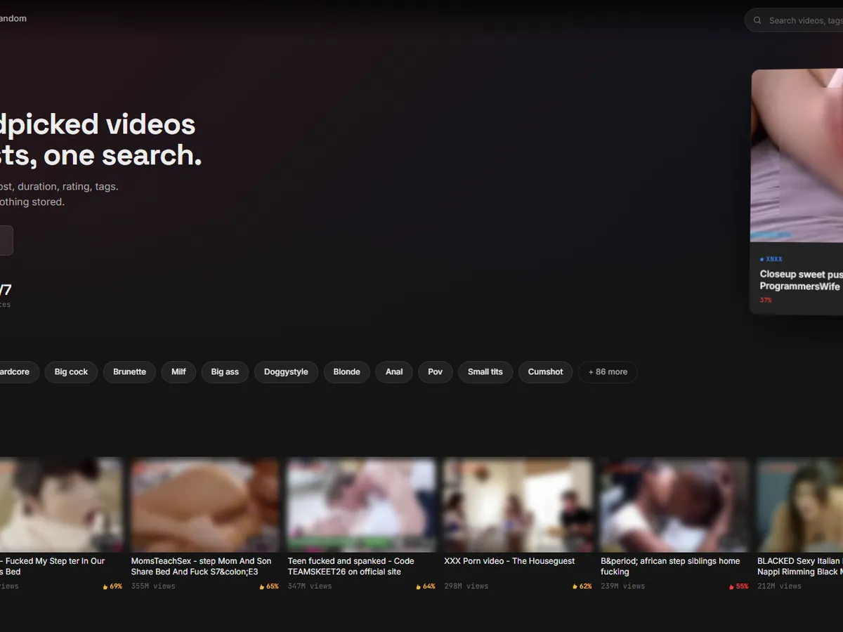 A heavily blurred, censored capture of the Porn Frames homepage — only soft shapes are visible, no explicit or readable content