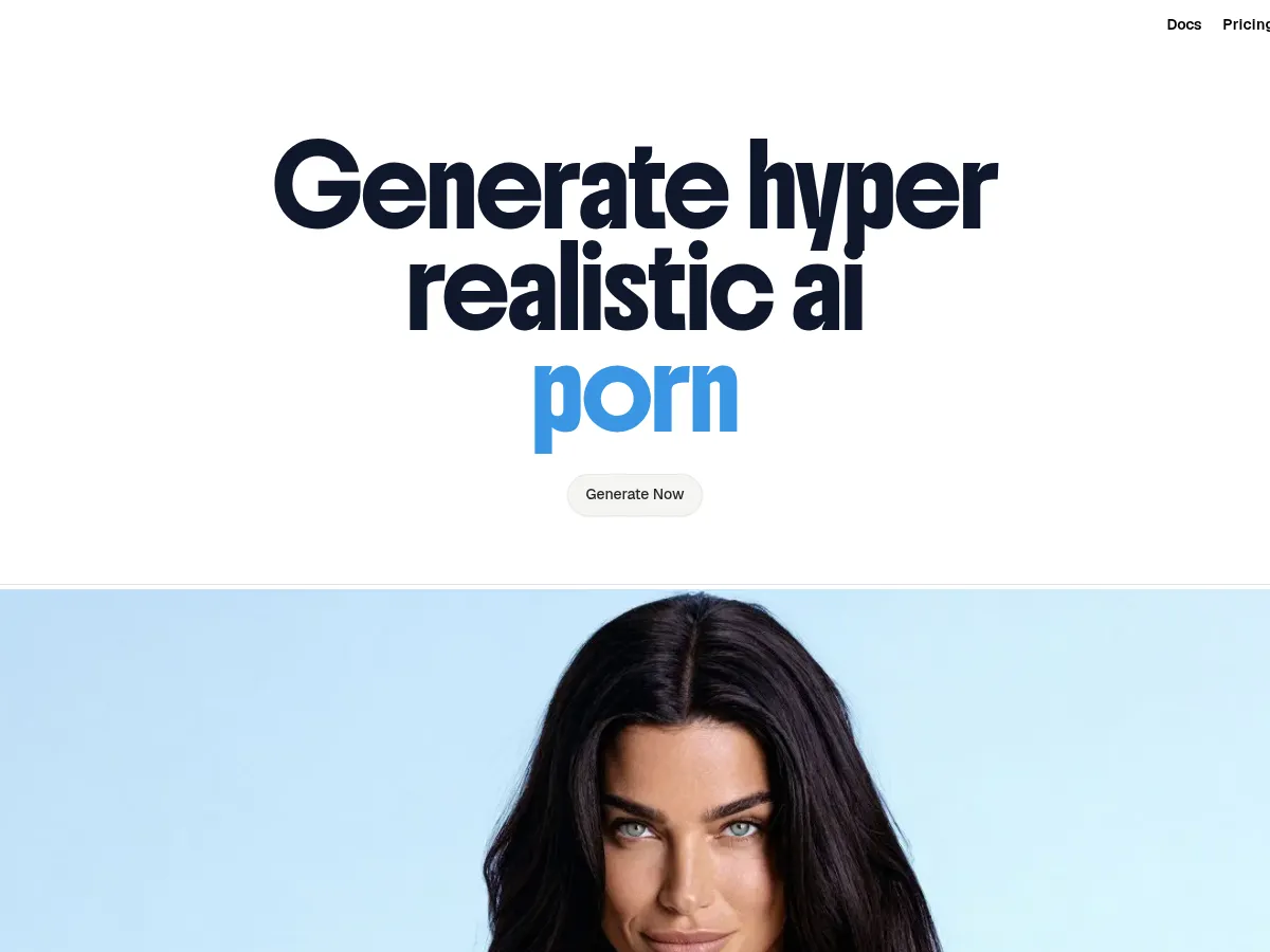 A heavily blurred, censored capture of the ScintAI homepage — only soft shapes are visible, no explicit or readable content