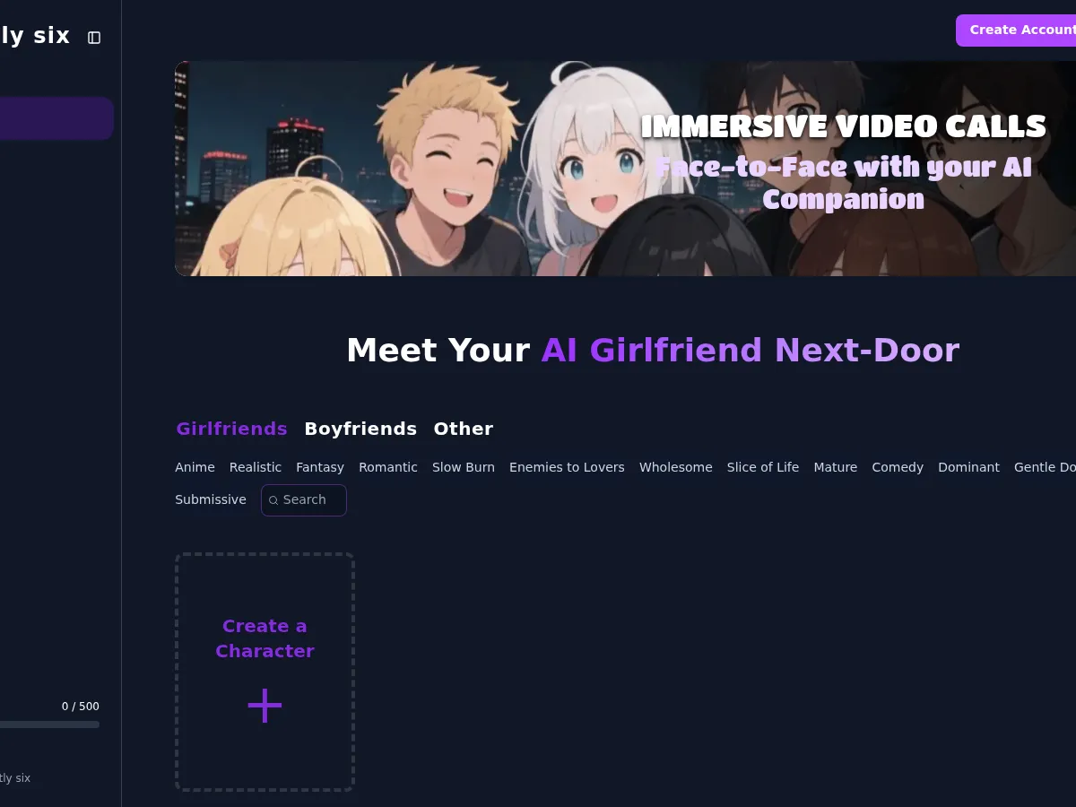 A heavily blurred, censored capture of the SoftlySix homepage — only soft shapes are visible, no explicit or readable content