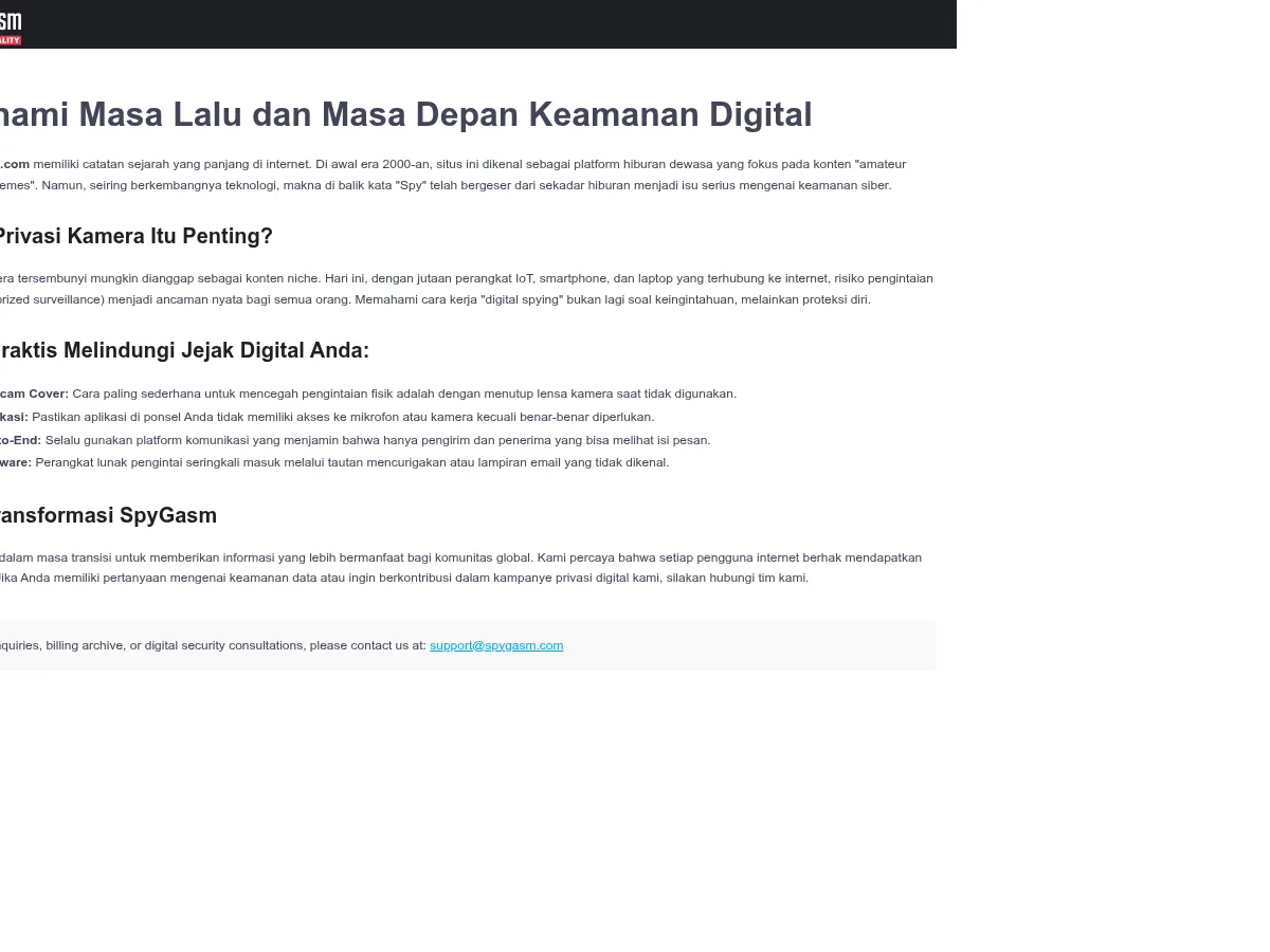 A heavily blurred, censored capture of the SpyGasm homepage — only soft shapes are visible, no explicit or readable content