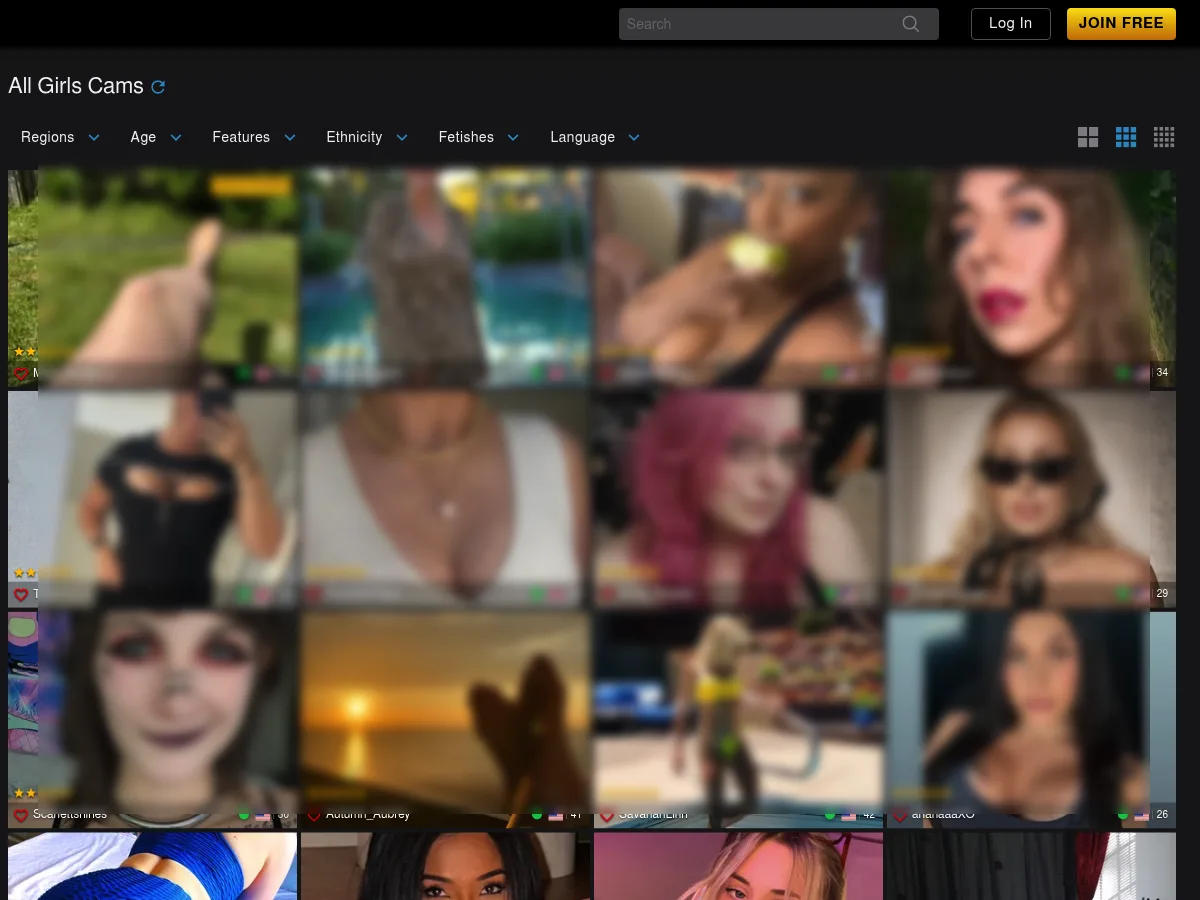 A heavily blurred, censored capture of the Streamate homepage — only soft shapes are visible, no explicit or readable content