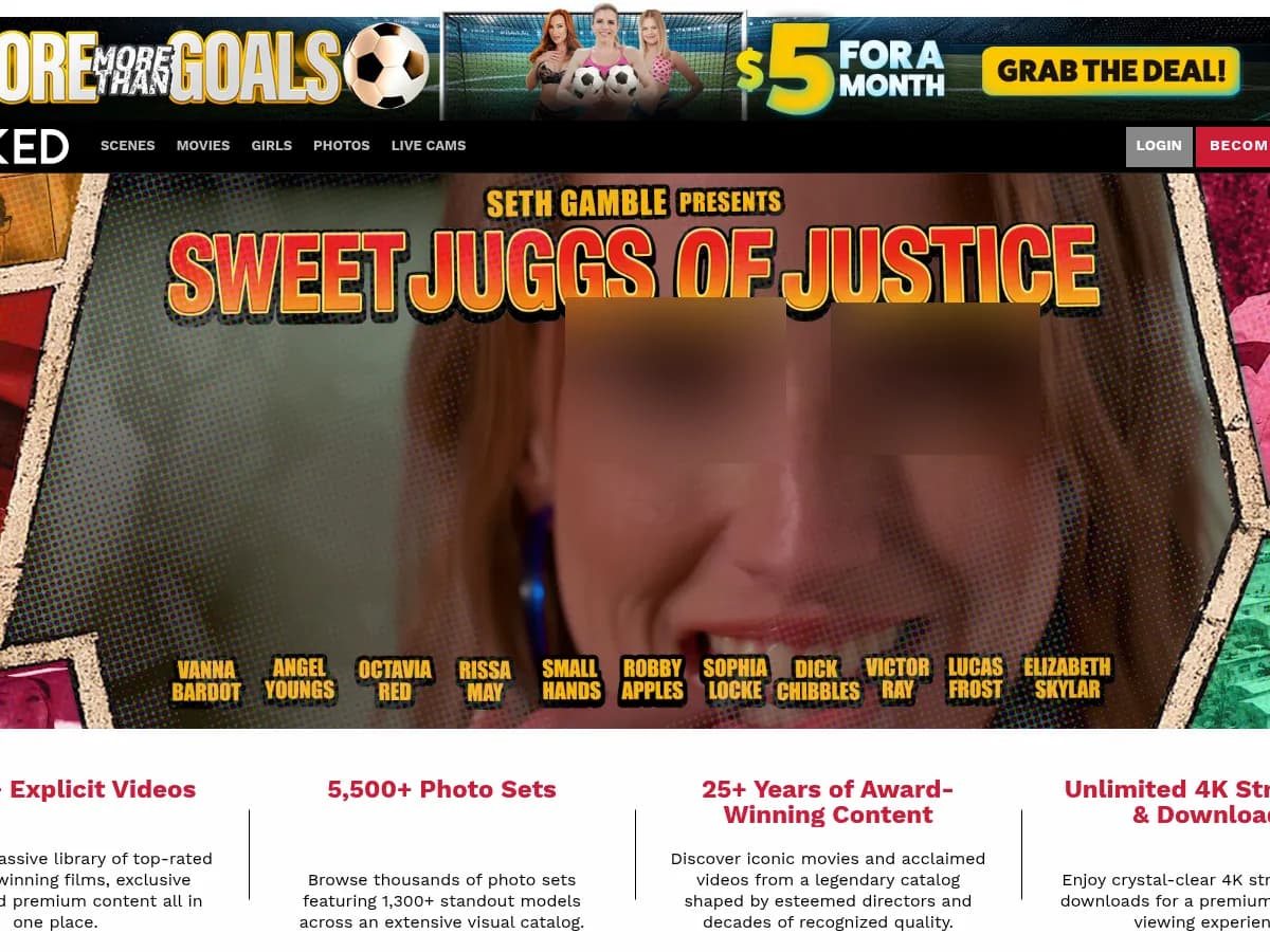 A heavily blurred, censored capture of the Wicked homepage — only soft shapes are visible, no explicit or readable content
