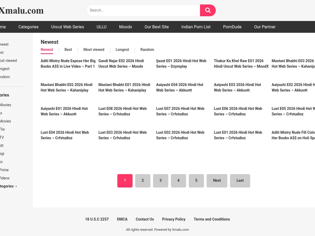A heavily blurred, censored capture of the XXX Indian Porn homepage — only soft shapes are visible, no explicit or readable content